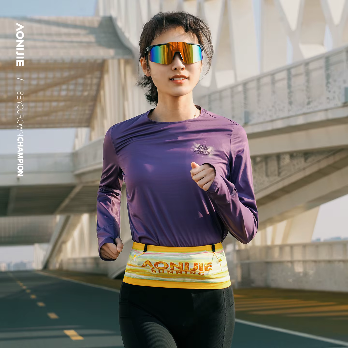 Aonijie Sacs de taille d'extérieur ultralégers, sac banane portable pour la course à pied, le camping, la randonnée, le marathon