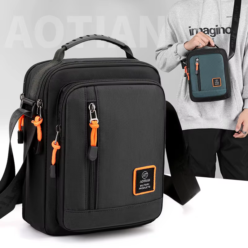 Sac à bandoulière étanche pour hommes, petit sac pour téléphone portable, sacoche carrée de voyage