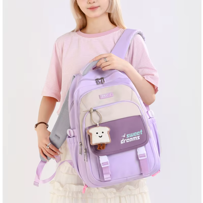 Sac à dos pour filles, sac à livres Kawaii pour adolescents, sac d'école à poches multiples pour le primaire, le primaire et le collège, âge 6-14