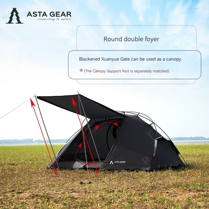 ASTA GEAR XuanYue-Tente de camping en plein air, randonnée, étanche à la pluie et à la neige, double pôle, autoportante, livraison