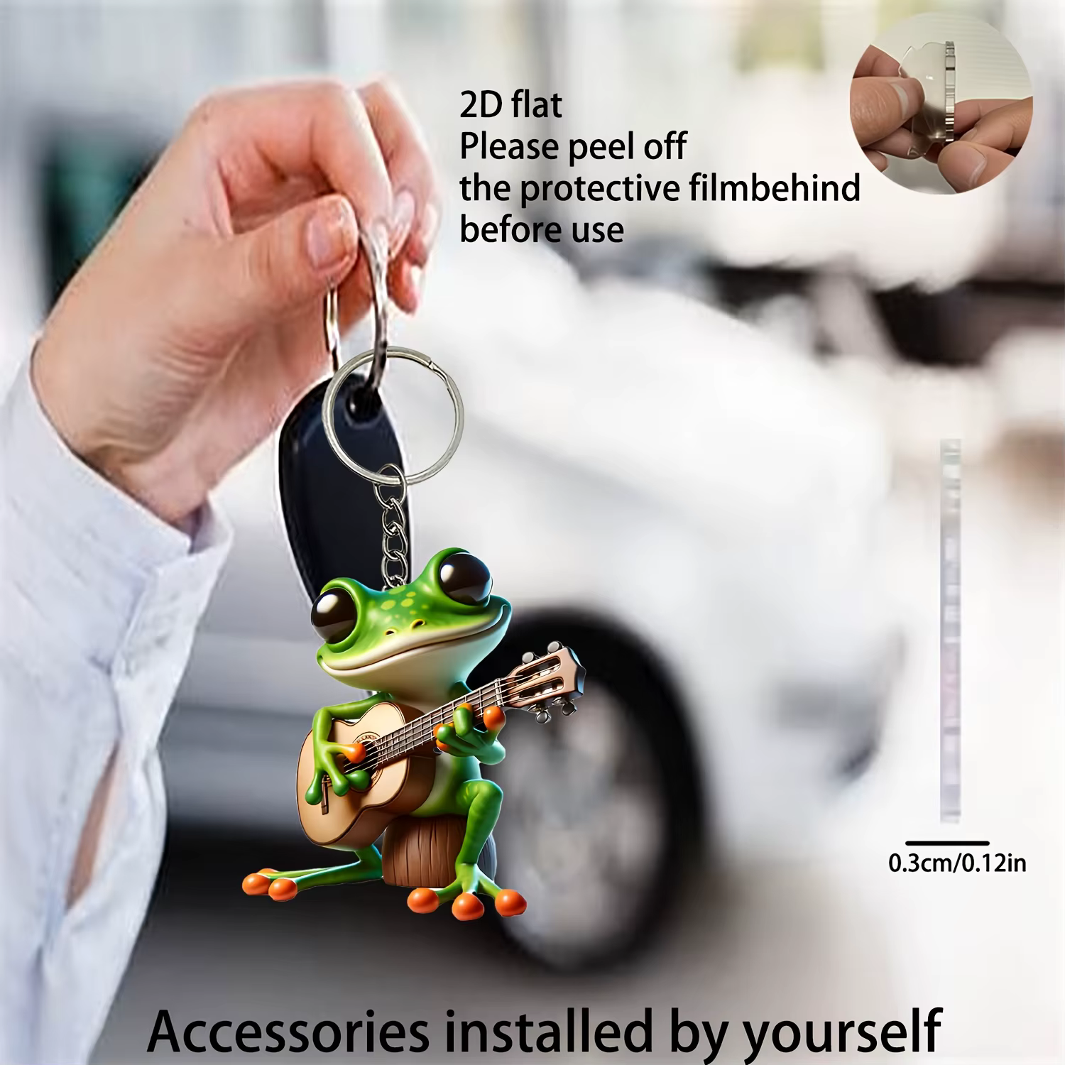 Porte-clés pendentif en forme de grenouille à la mode