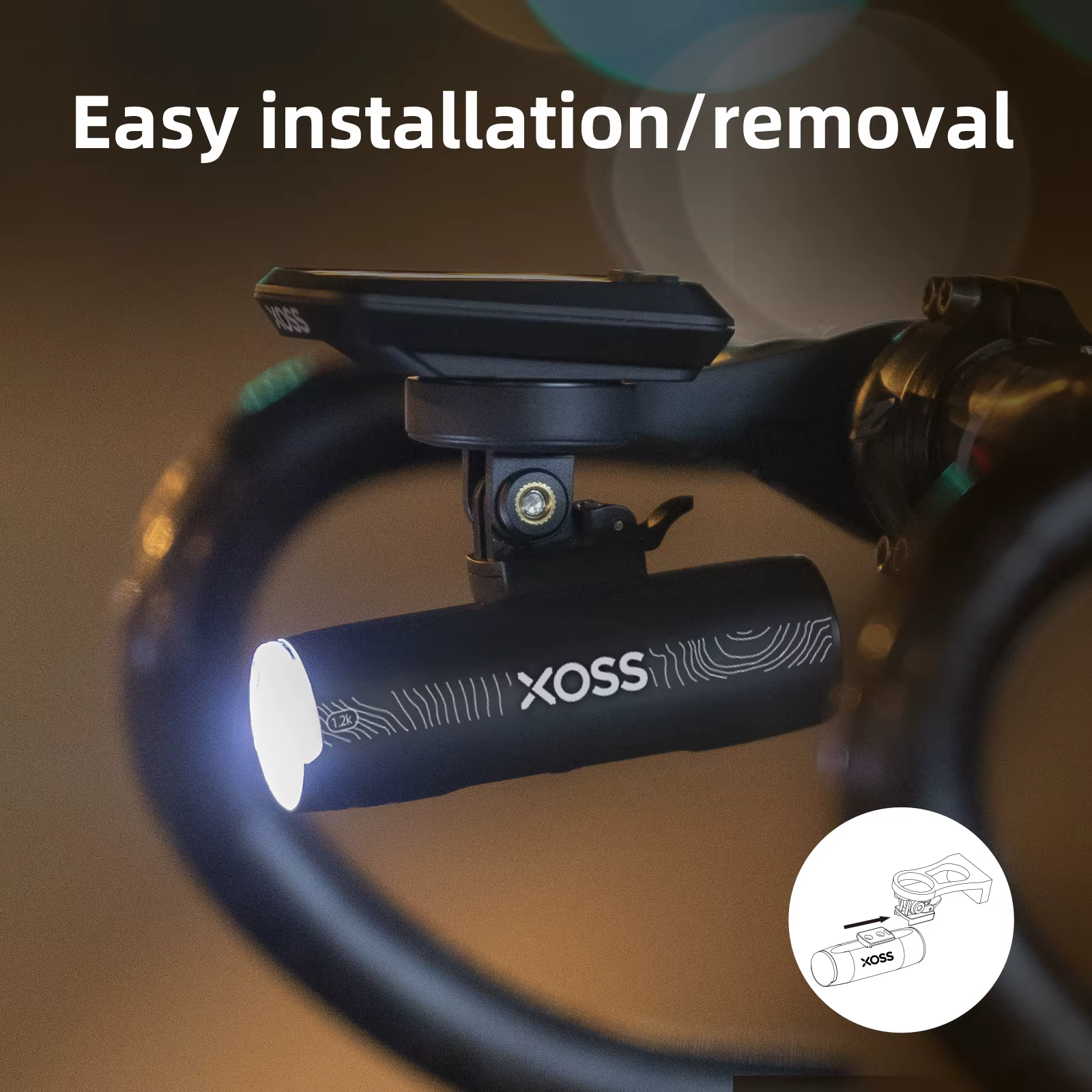 XOSS 200-3000 Lm vélo lumière XL1200 phare étanche Rechargeable avant lampe