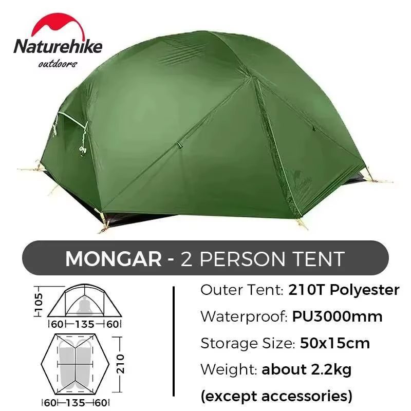 Naturehike Mongar – tente de randonnée pour 2 personnes