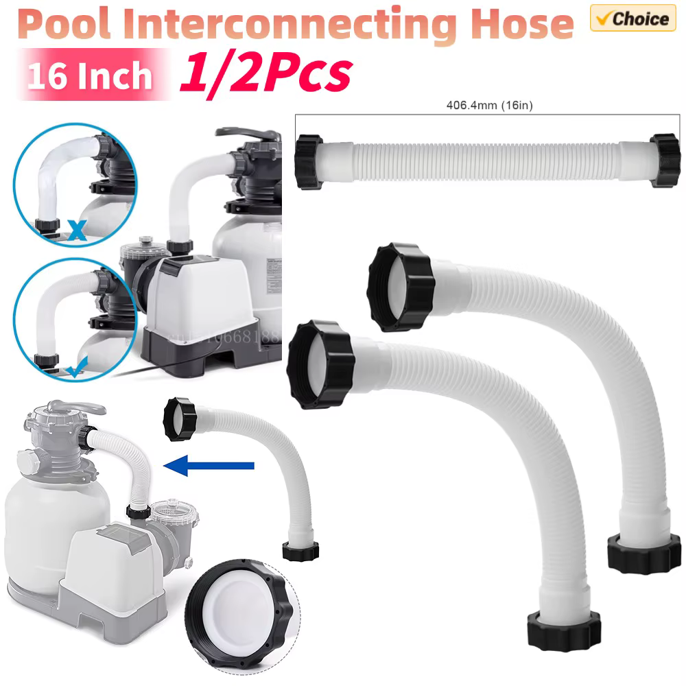 Tuyau de pompe de piscine 11535, 16 pouces, tuyau d'interconnexion pour pompes à filtre Intex, systèmes d'eau salée pour accessoires de piscine Intex