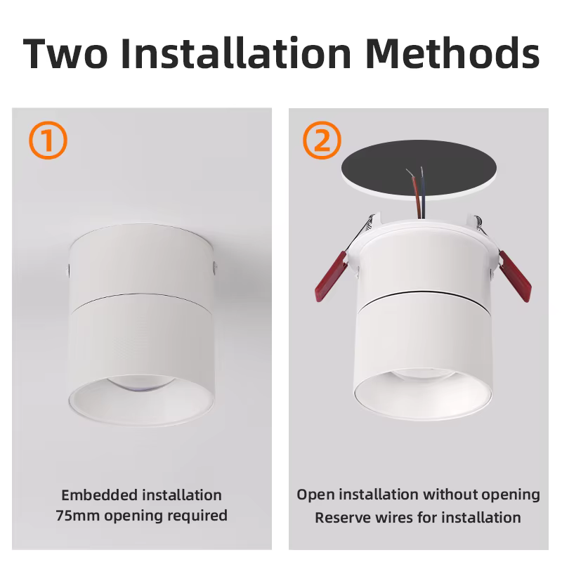 Spot lumineux de plafond pliable au coucher du soleil, plafonnier monté en Surface pour salon, couloir, éclairage intégré