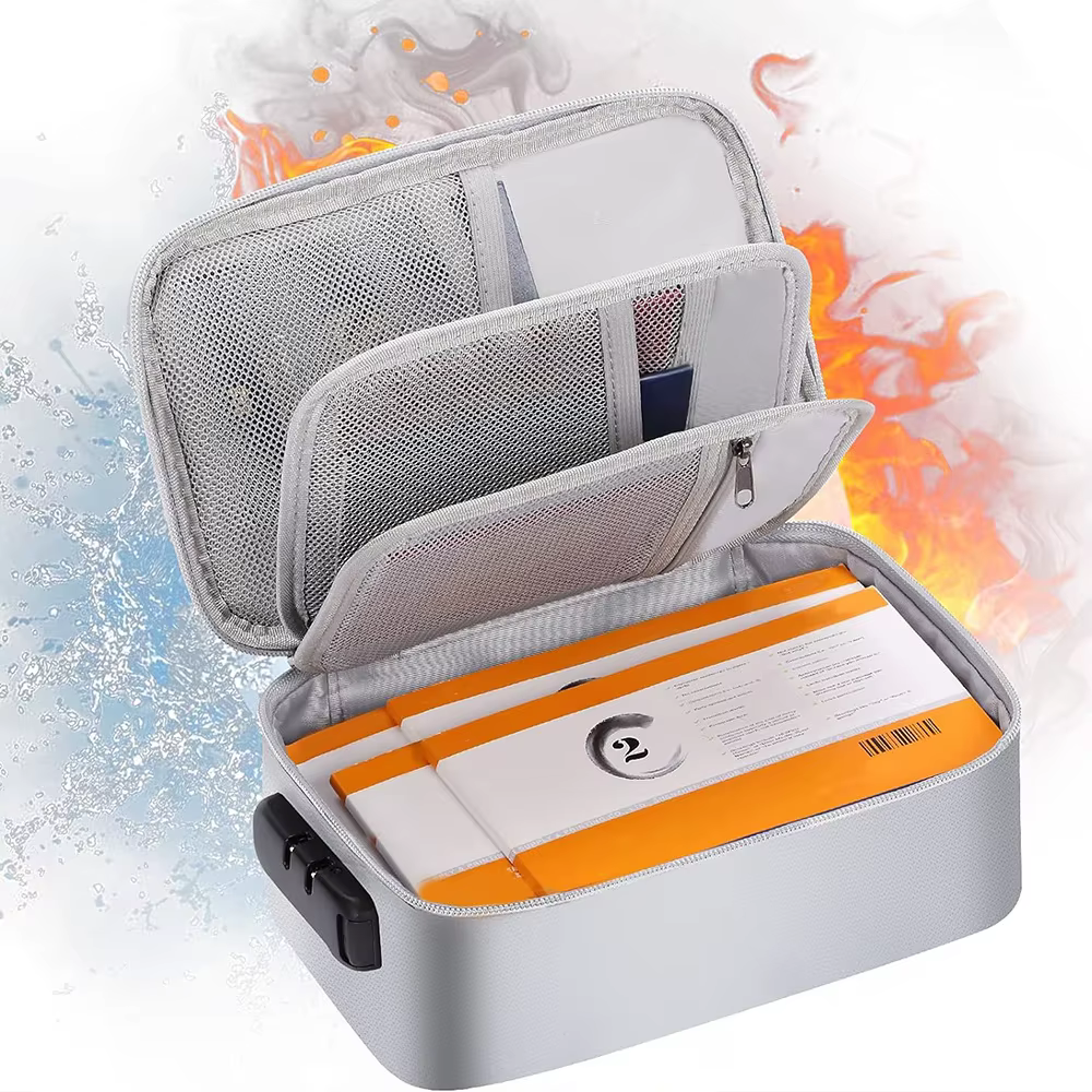 Petit sac à main ignifuge-organisateur ignifuge et étanche pour passeport