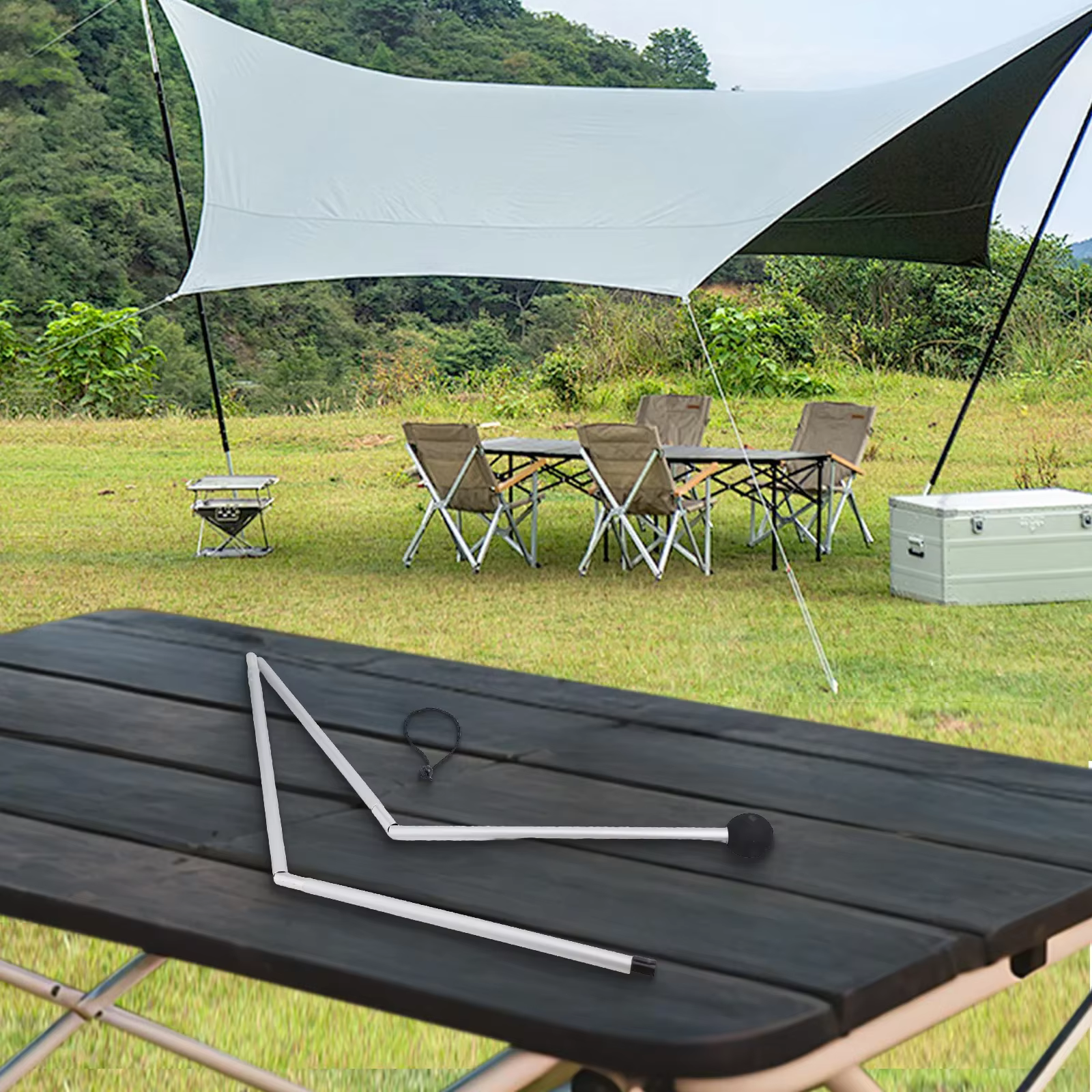 Lot de 1 poteau pliable en alliage d'aluminium de 1