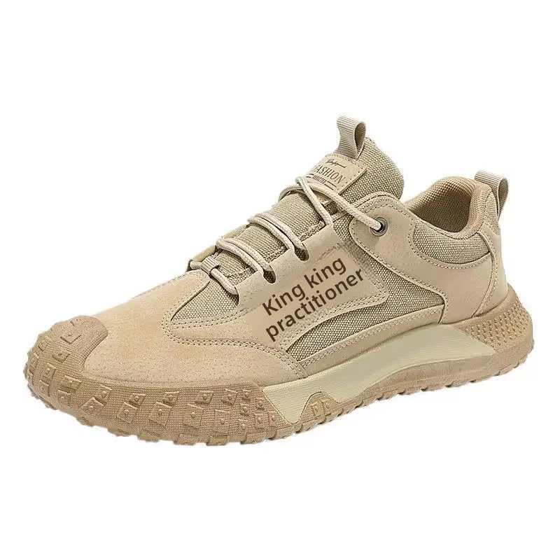 Chaussures de randonnée luxueuses pour hommes, respirantes, à enfiler, bottes de travail décontractées d'automne, antidérapantes et résistantes à l'usure pour le bureau et le chantier