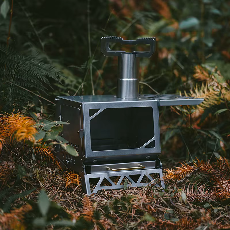 Naturehike poêle à bois Portable pliable en acier inoxydable