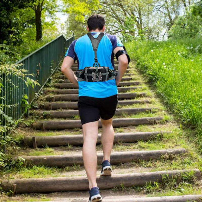 Sac de taille de randonnée avec 2 porte-bouteilles d'eau