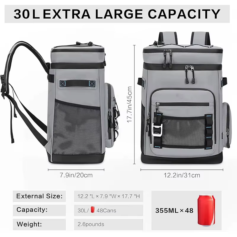 Sac à dos isotherme imperméable de 30L pour hommes et femmes