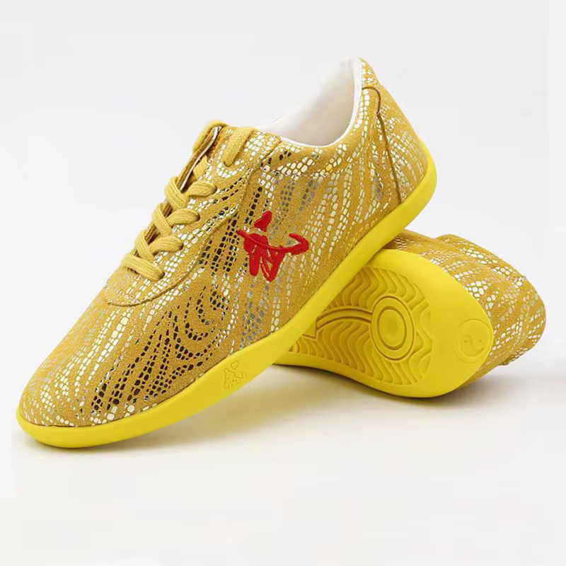 Chaussures chinoises de Wushu en cuir véritable
