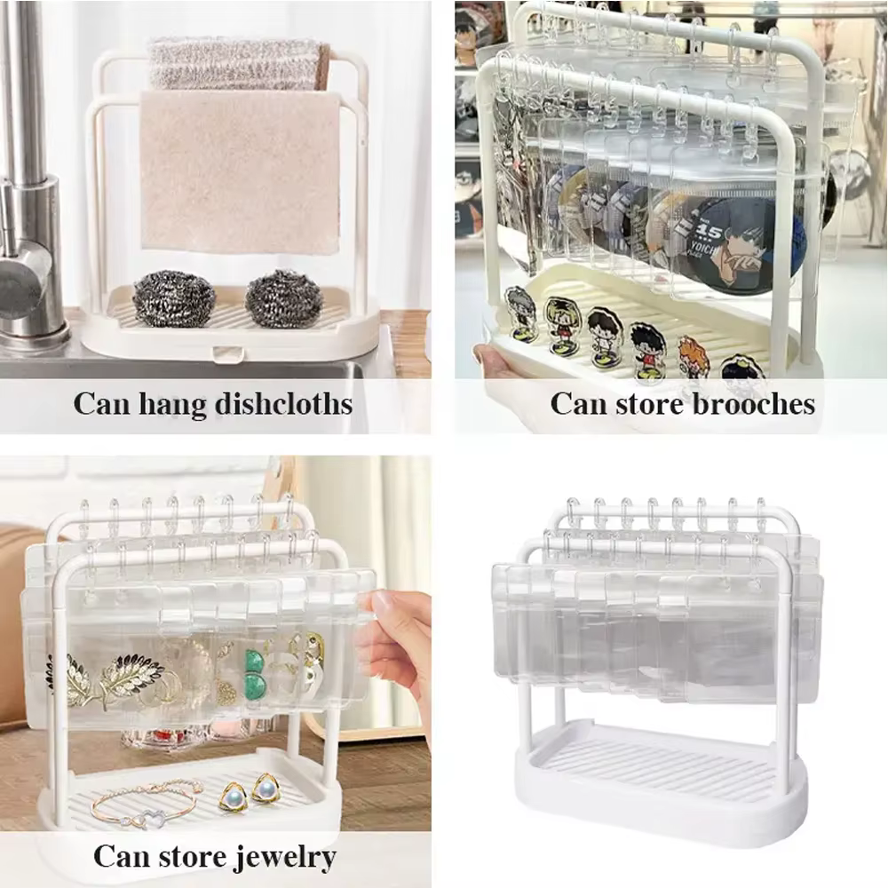 Présentoir de rangement de bijoux Simple, organisateur de badges, support de rangement multifonctionnel, objets de collection, Figurines, support d'ornement de noël
