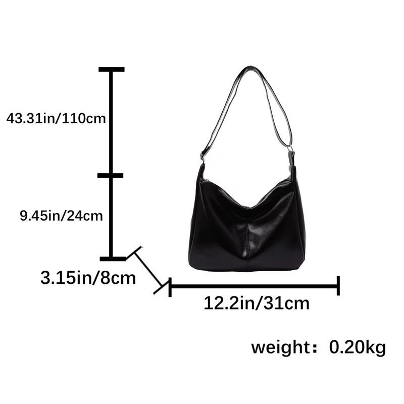Nouveau sac à bandoulière tendance pour femmes, en cuir PU, grande capacité, sac sous le bras, sac hobo rétro pour femmes