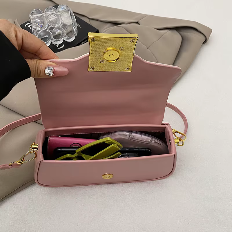Sac à main en cuir Pu argenté pour femmes, petit sac à bandoulière carré à la mode, pochette de soirée de luxe dorée, fourre-tout de voyage