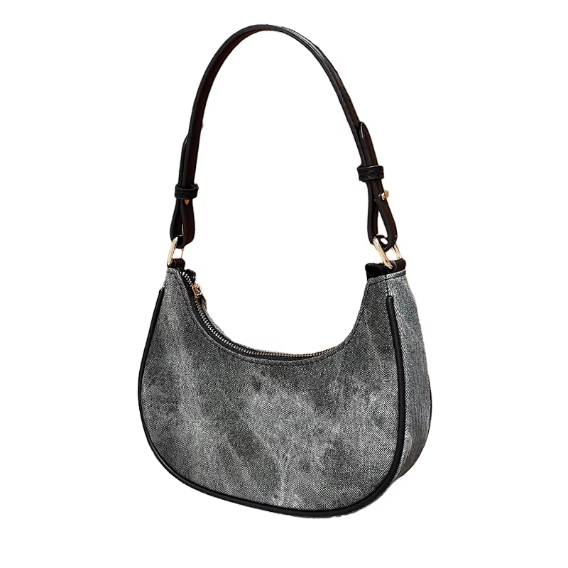 Sac à main en cuir PU gris pour femme