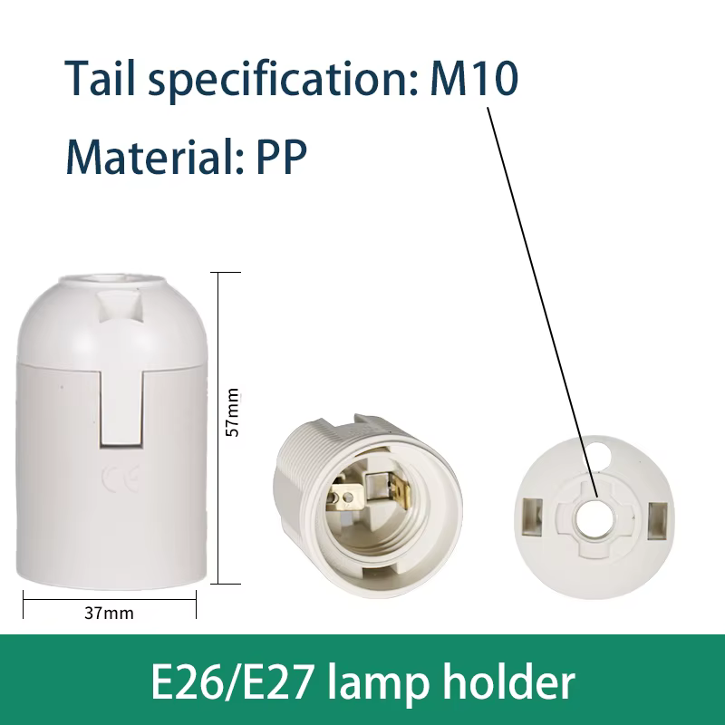 4 pièces E27/E26 douille à vis lampe de table support de lampe suspendue 4A 250 V noir et blanc double couleur en option compatible sûr et durable