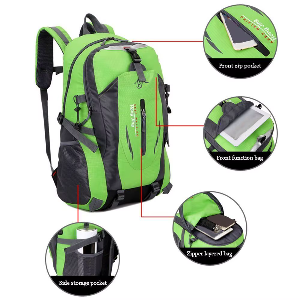 Sacs de randonnée durables et imperméables pour l'extérieur, grande capacité 40L, sac à dos de camping, sac de voyage, sac à dos de randonnée