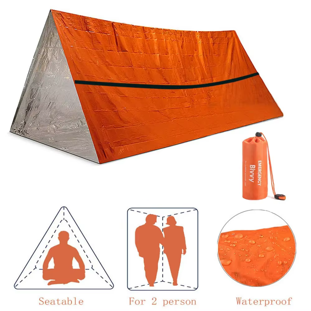 Kit de tente de survie pour 2 personnes