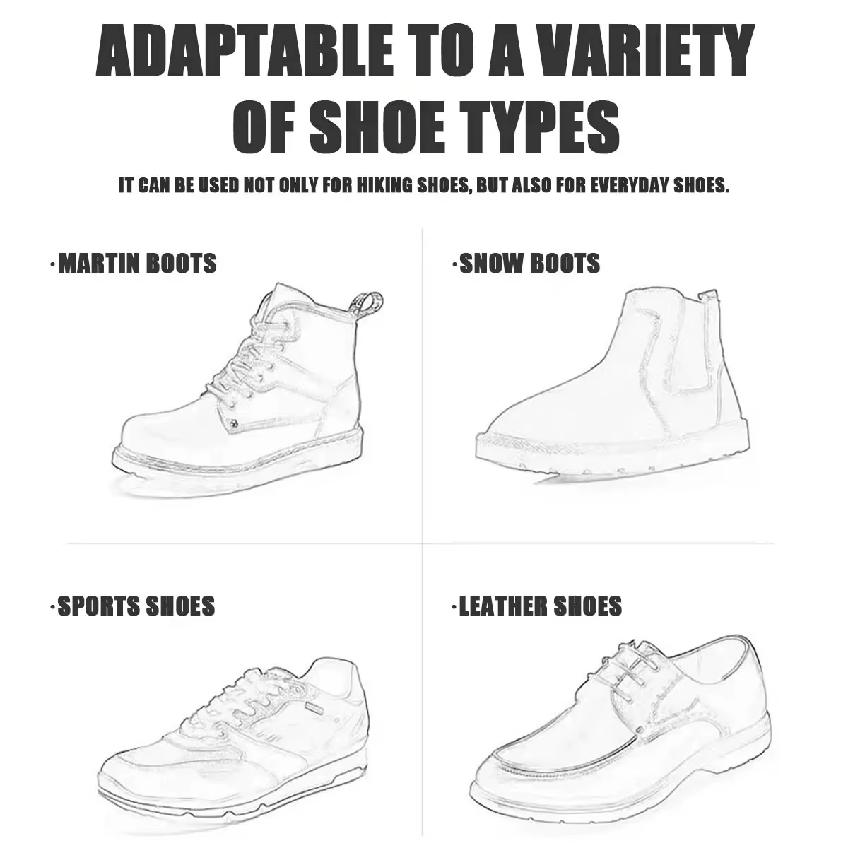 1 paire 5 goujons anti-dérapant glace neige Camping chaussures de marche bottes de sécurité d'hiver Crampons d'escalade professionnels universels