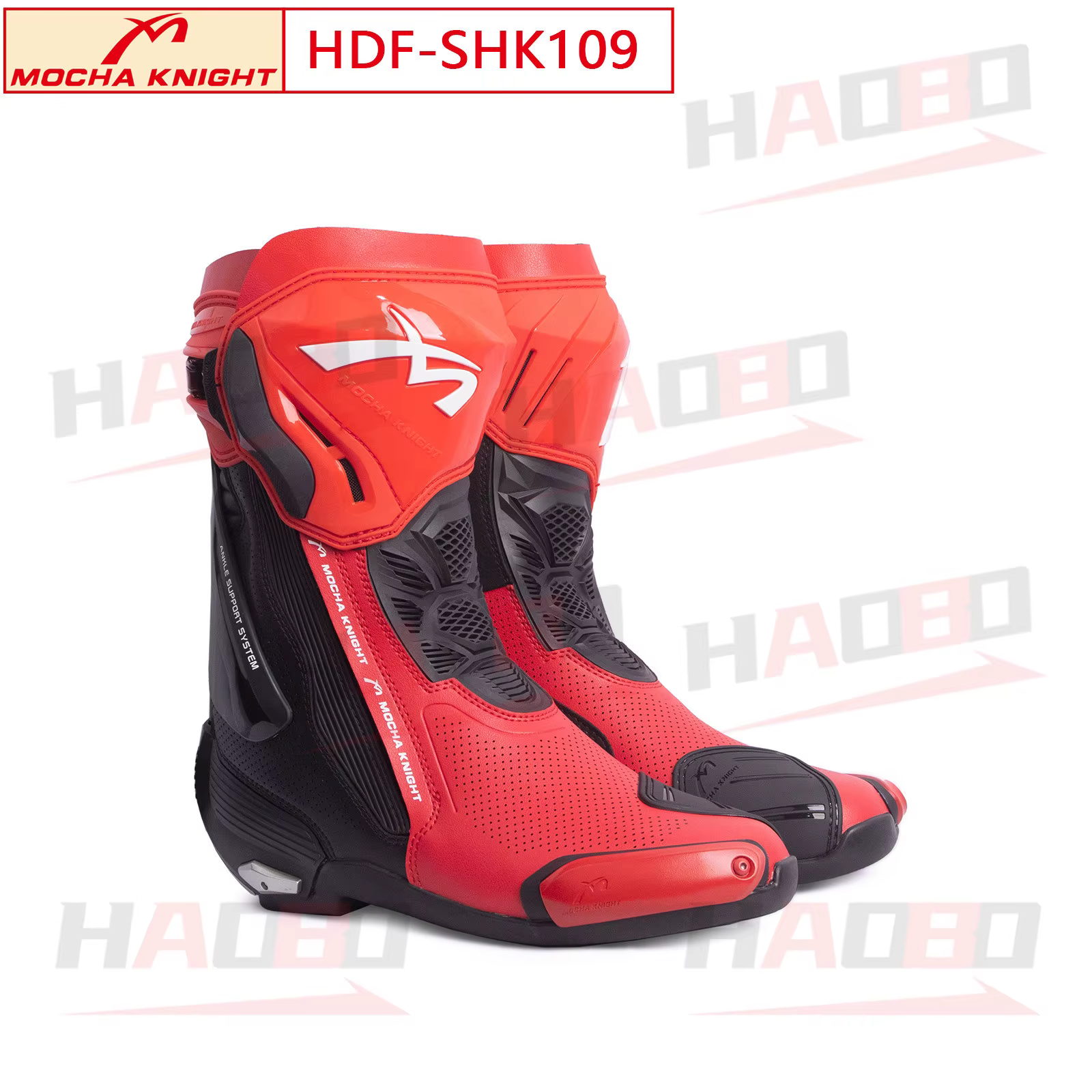 Bottes de course pour moto MOCHA SH109, perforées, respirantes, professionnelles, pour motocross, bottes de moto Knight, certifiées CE