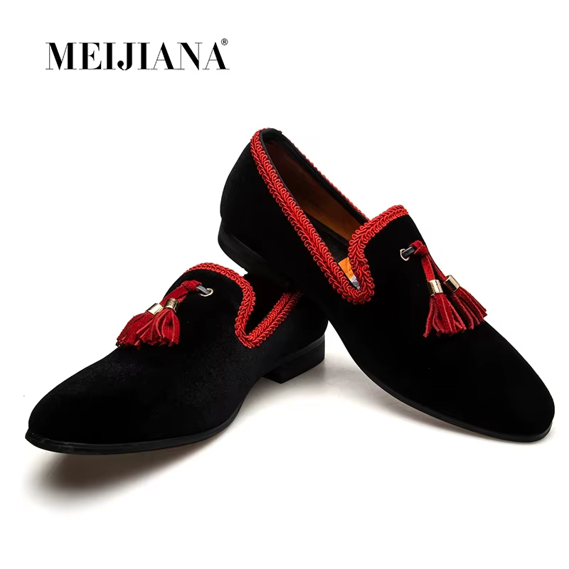 Hommes chaussures décontractées rouge gland mocassins Style britannique Gentleman robe de mariée
