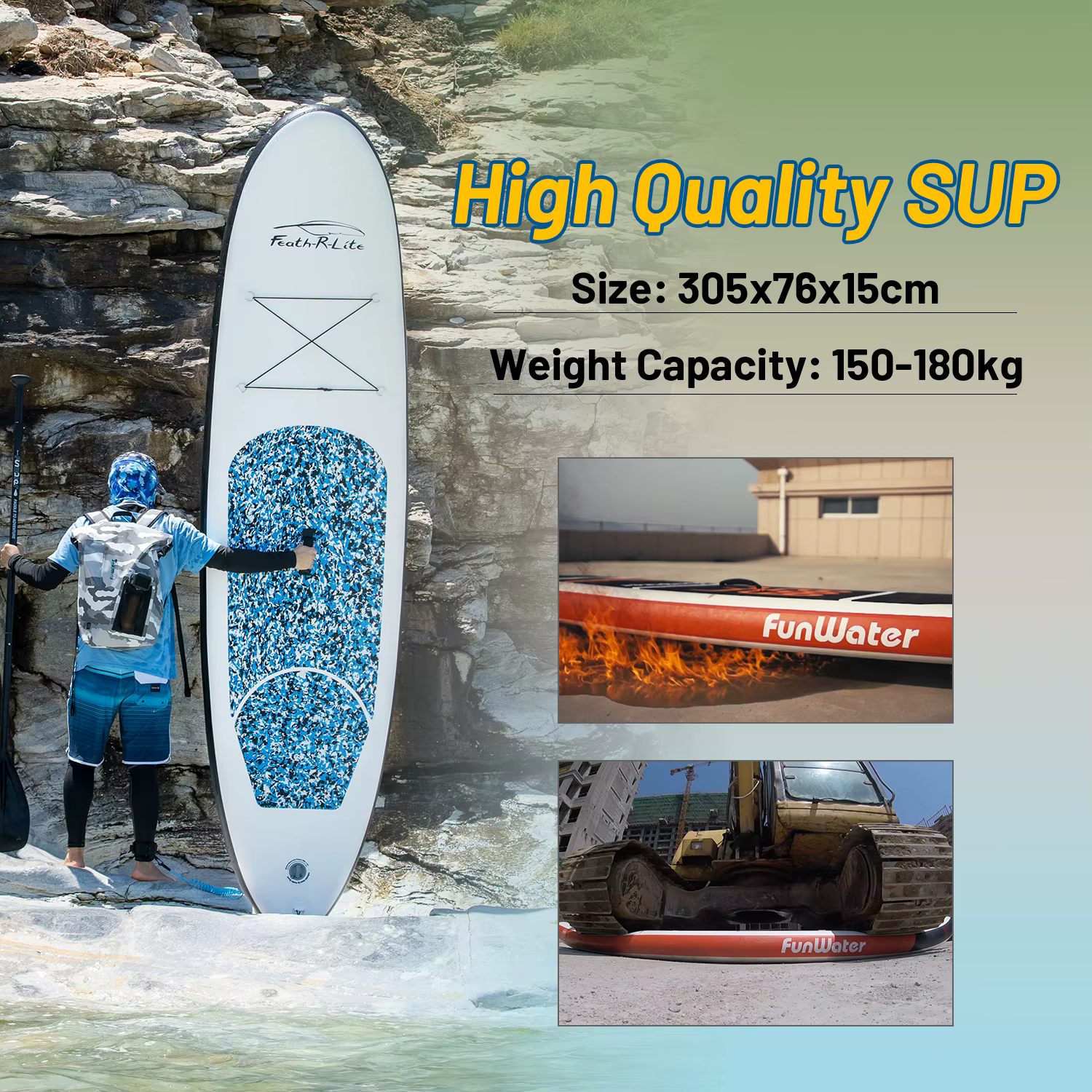 Funwater Dropshipping Factory Supply Kitesurfing Paddle Board Inflatable Sup Boards Surfboard Stormline Wakeboard Isup