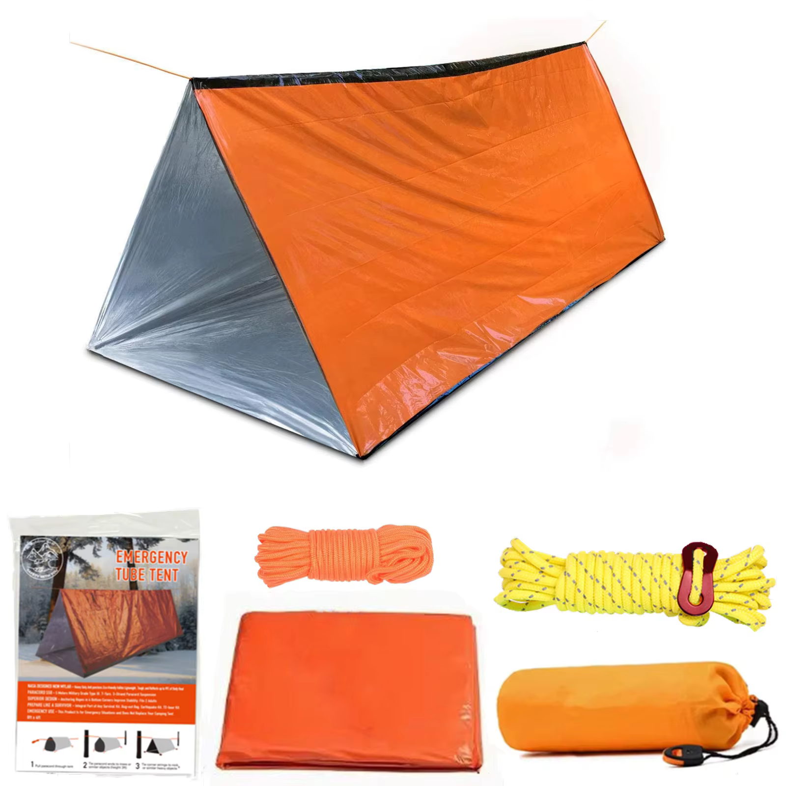 Tente d'urgence imperméable pour 2 personnes