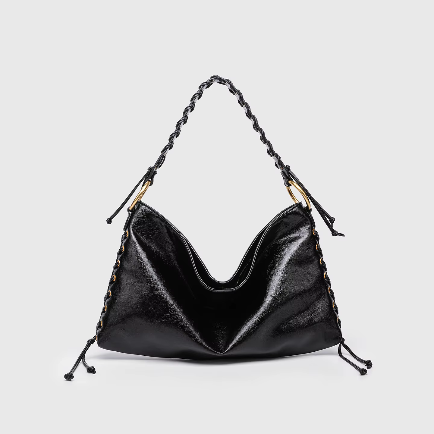 Sac fourre-tout grande capacité pour femme avec boucle métallique