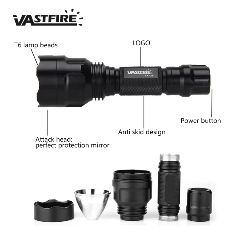 Lampe de poche tactique LED pour la chasse