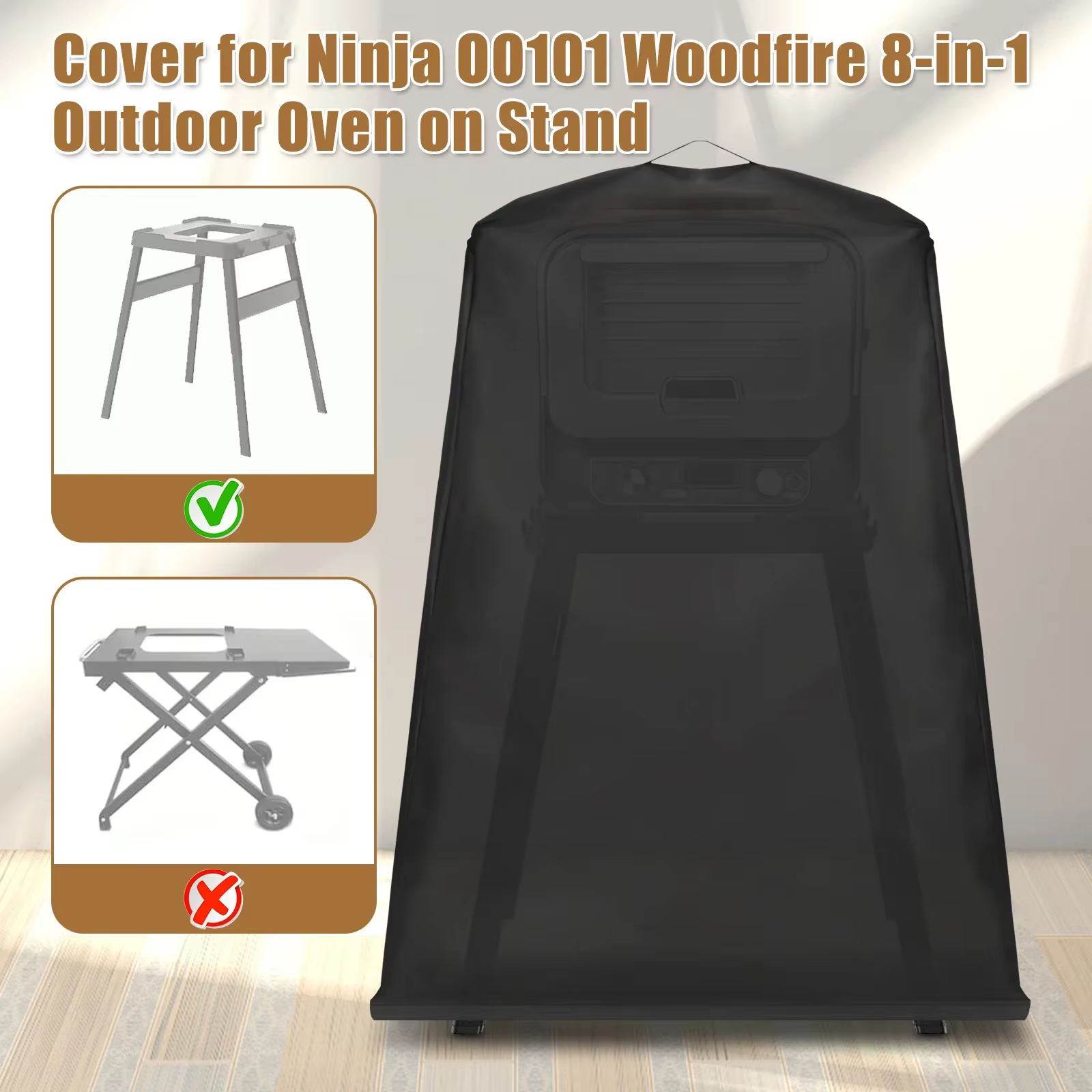Housse de four à Pizza 8 en 1, pour Ninja OO101 Woodfire, pour four à Pizza extérieur, tissu Oxford, imperméable, anti-poussière, accessoires pour barbecue, nouveau