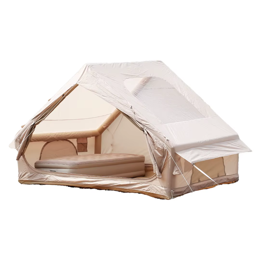 Grande tente de camping portable de luxe Oxford pour 5 à 6 personnes, imperméable, durable, gonflable, étanche à l'air, pour une utilisation en extérieur