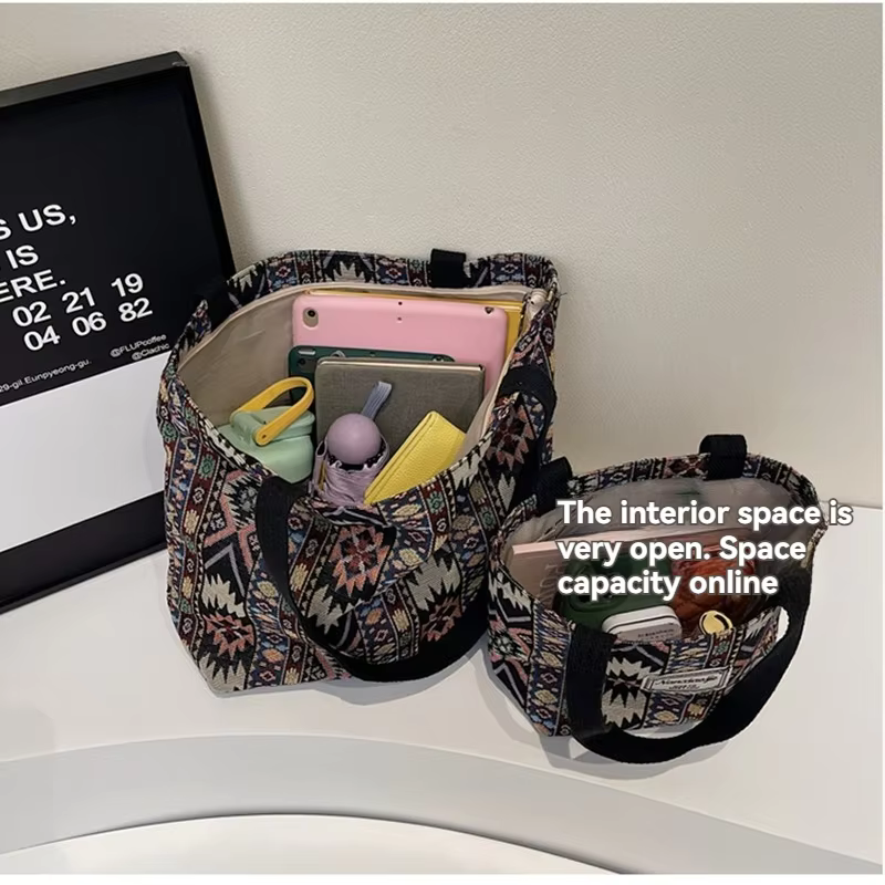 Sac de Style ethnique de grande capacité pour femmes, fourre-tout à la mode, Niche polyvalente, sac à main à une épaule