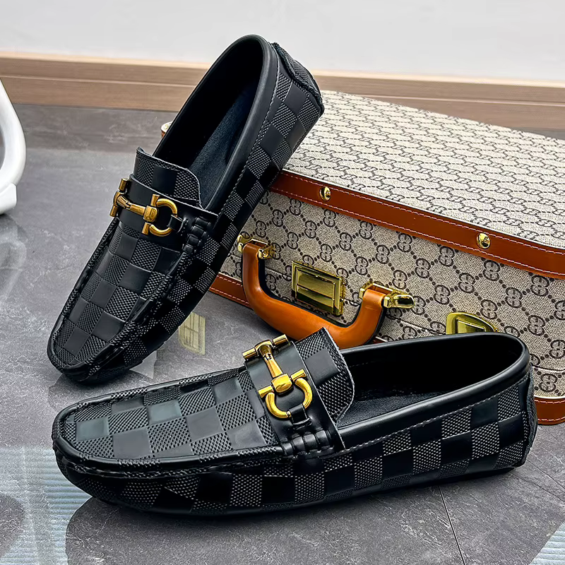 Homme chaussures en cuir chaussures décontractées pour homme de luxe cousu à la main mode appartements été respirant en plein air mâle sans lacet mocassins concepteur