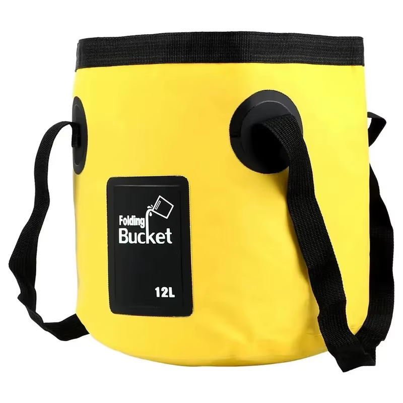 Seau d'eau pliable portable multifonctionnel pour le camping en plein air, sac de lavage, seau de lavage de voiture, évier pliable