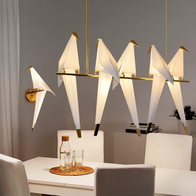 SANDYHA Lustre moderne en forme de Cage à oiseaux pour chambre à coucher, salon, salle à manger, Restaurant, luminaires suspendus, luminaires de décoration pour la maison