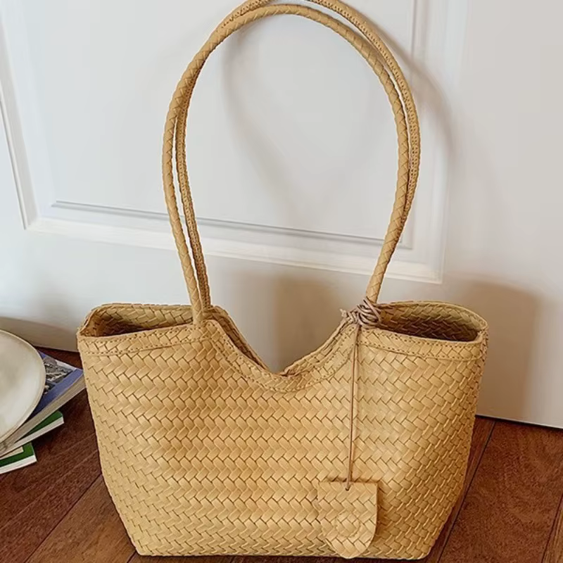 Sac fourre-tout vintage imitation tissé gaufré