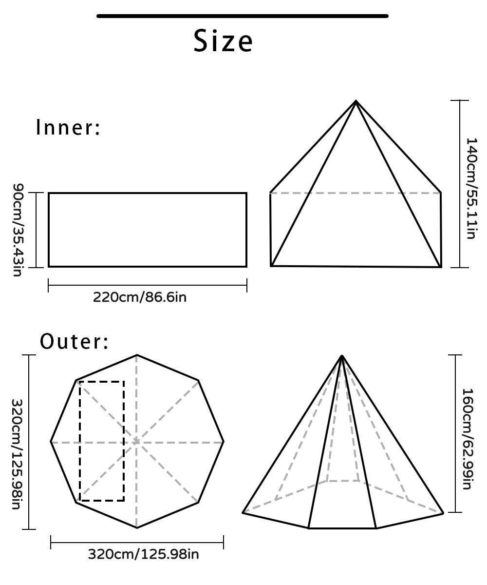 Tente Tipi de Camping avec fenêtre de cheminée