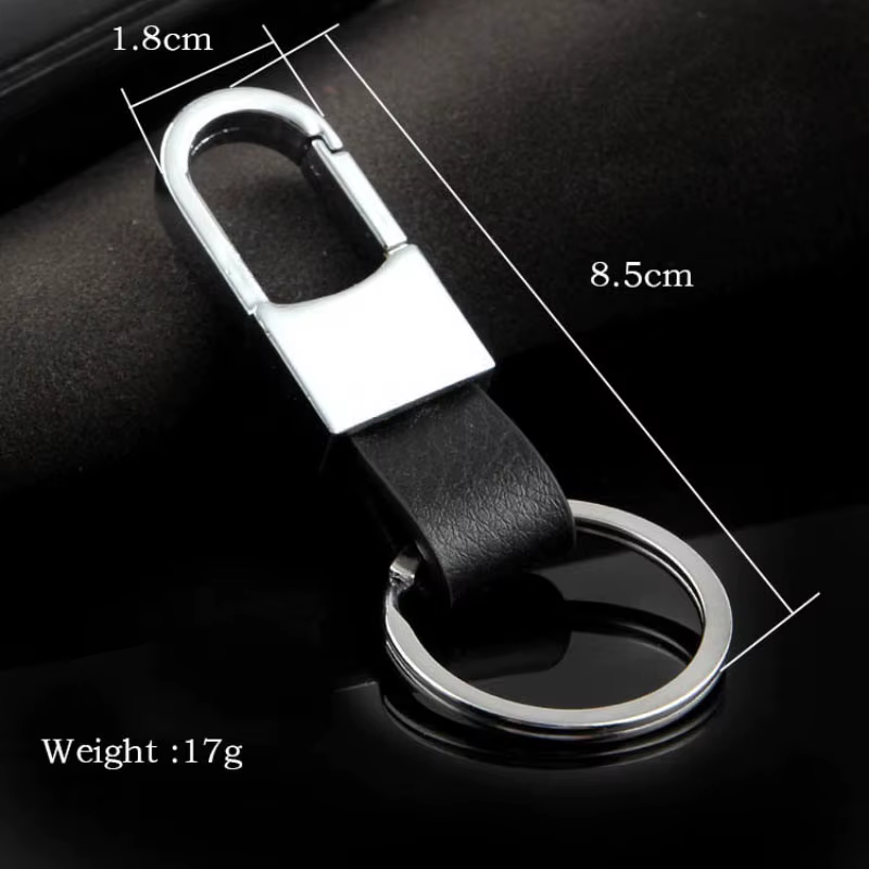 Porte-clés minimaliste en cuir pour hommes, marron, noir, élégant, Durable, accessoire à la mode, cadeau pour lui, support métallique, pendentif, nouvelle collection