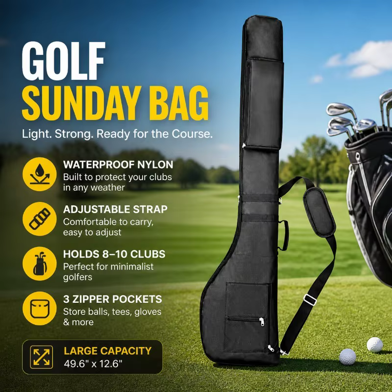 Sac de golf Sunday Bag en nylon imperméable