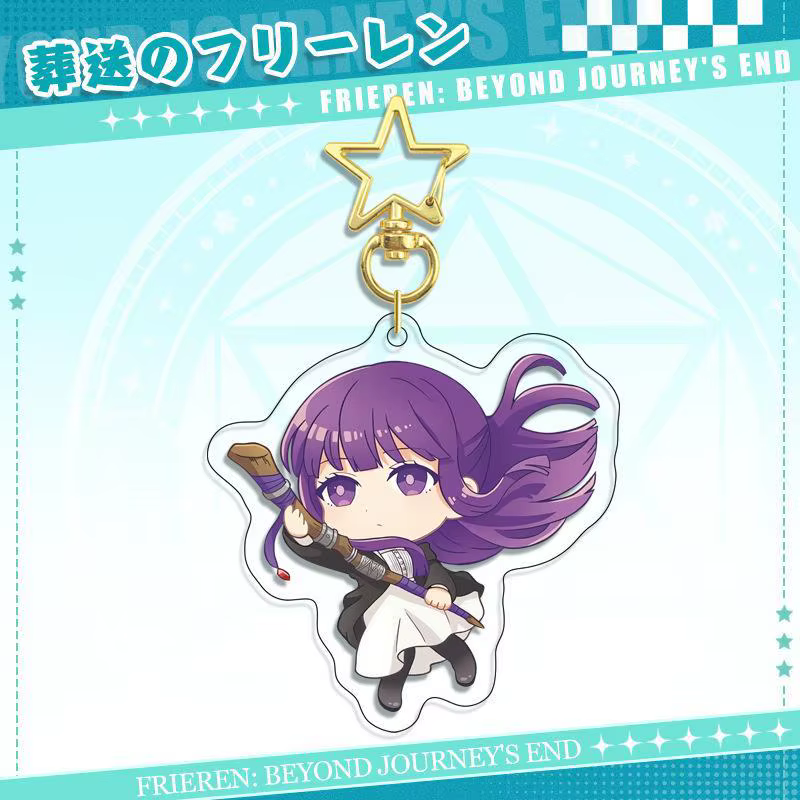 Anime Frieren au funéraire porte-clés dessin animé Figure Himmel porte-clés anneau pendentif bijoux Fans cadeau Cosplay sac accessoires