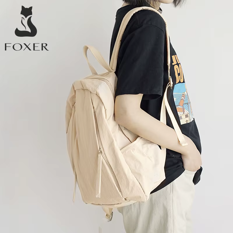 Sac à dos en tissu de coton imperméable pour femme