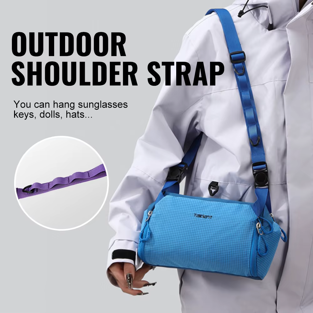 WRELS Sac de taille unisexe grande capacité pour le sport, sac à bandoulière étanche pour la randonnée en plein air, sac de poitrine grande capacité pour le sport