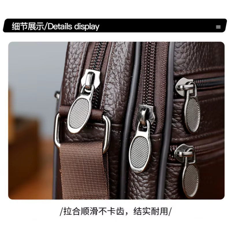 Sac à bandoulière pour homme en cuir véritable