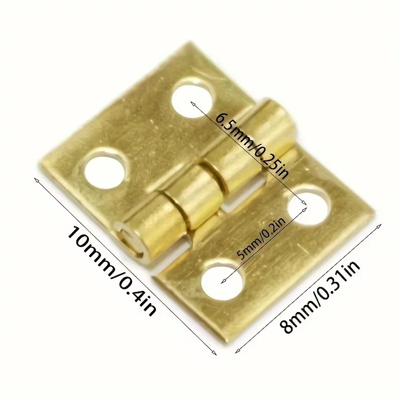 Mini petite charnière métallique pour meubles d'armoire miniatures de maison 1/12, 25 pièces