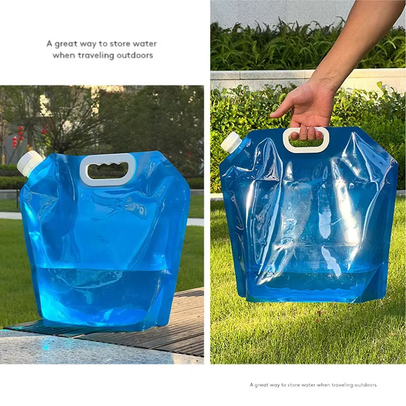 5/10L Camping sac à eau Portable pliant seau d'eau grand récipient