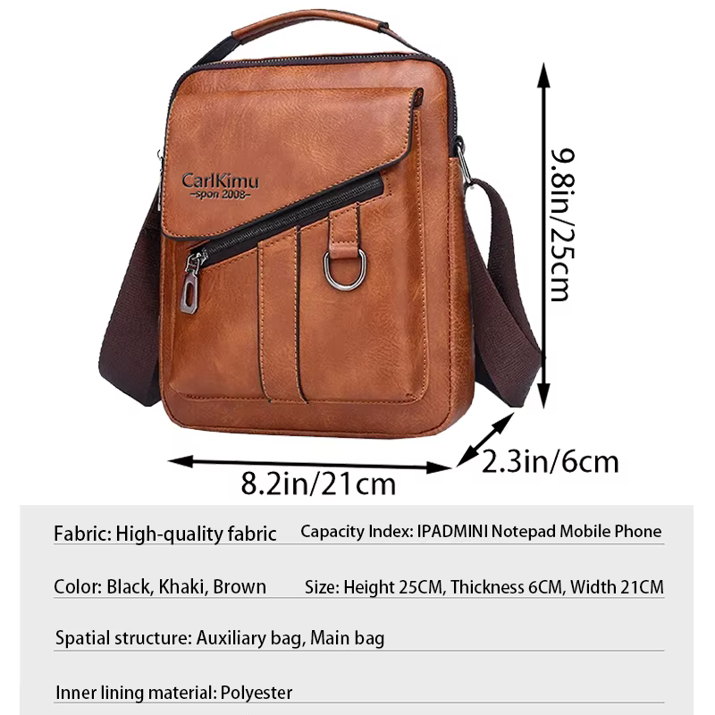 Sac à bandoulière de sport classique multi-poches