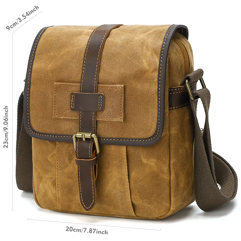 Sacs à bandoulière en toile et cuir pour hommes