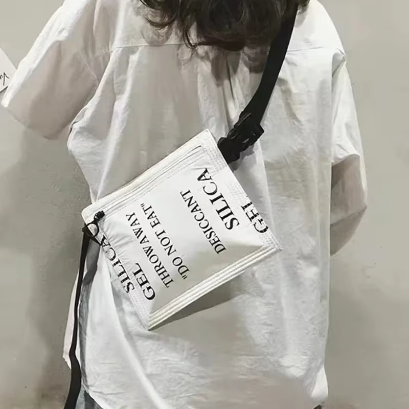 Sac de rangement minimaliste blanc en gel de silice absorbant l'humidité