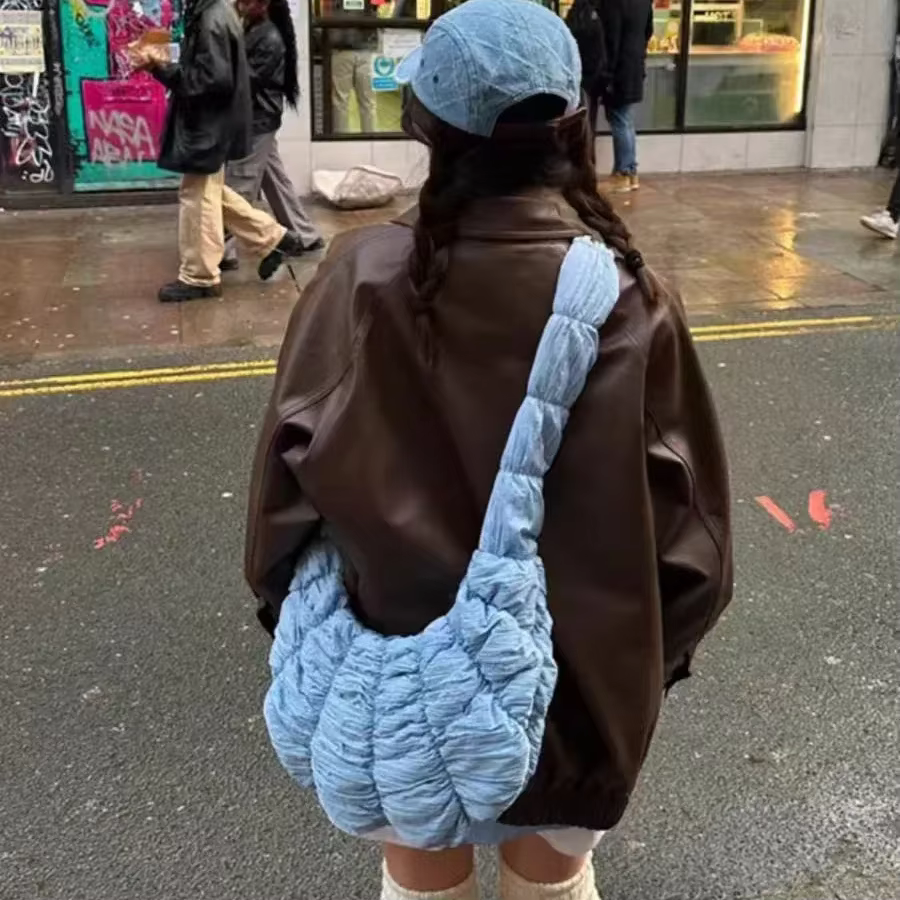 Hobos sac croisé Y2k mode décontracté plissé nuage sac à bandoulière unique grande capacité fourre-tout coréen populaire sac diagonale croix
